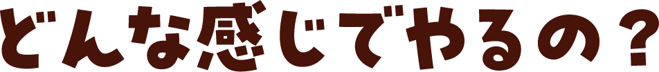 どんな感じでやるの？